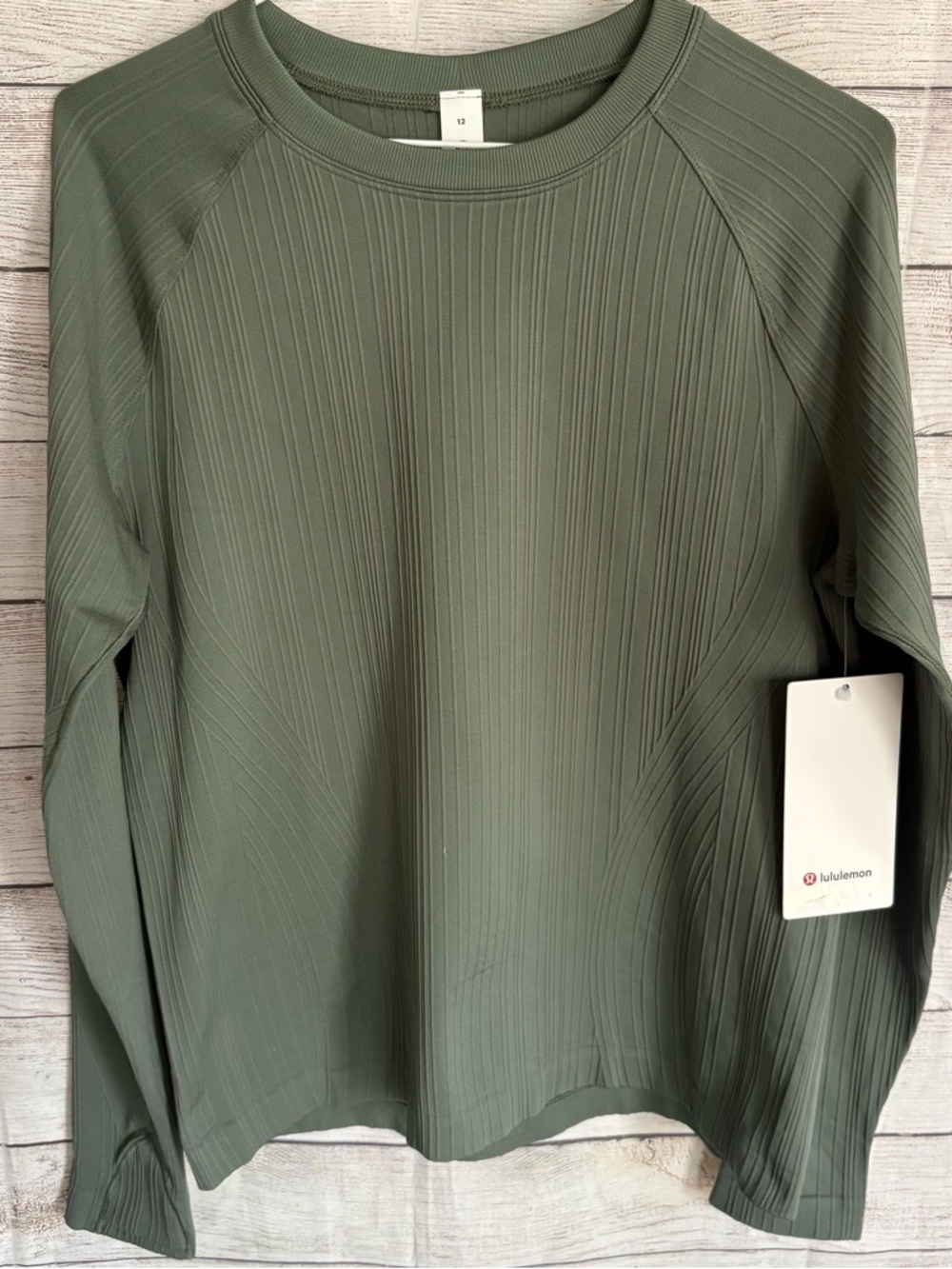 LULULEMON Ribbed Rest Less Pullover Size 12 NWT